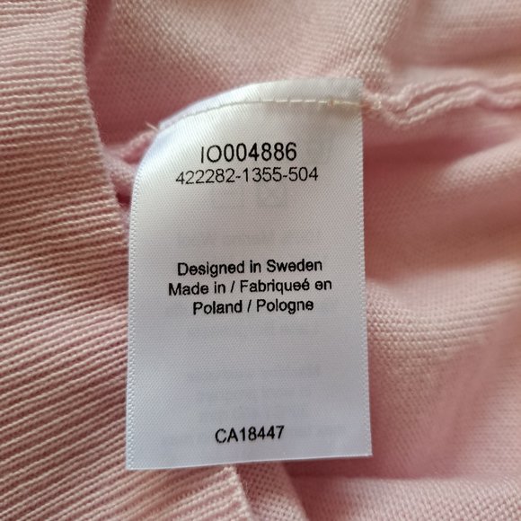 New Stenstroms Men's Merino Wool Long Sleeve Pink Shirt Pullover Sweater Sz S/M - Picture 14 of 16